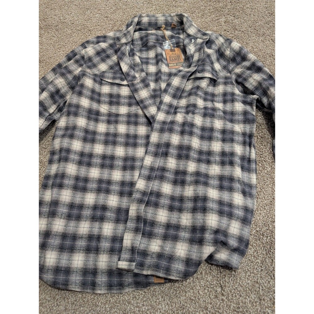 RedHead Ranch Bull Canyon Crepe Flannel Long-Sleeve Shirt Men's 2XL NWT Birch